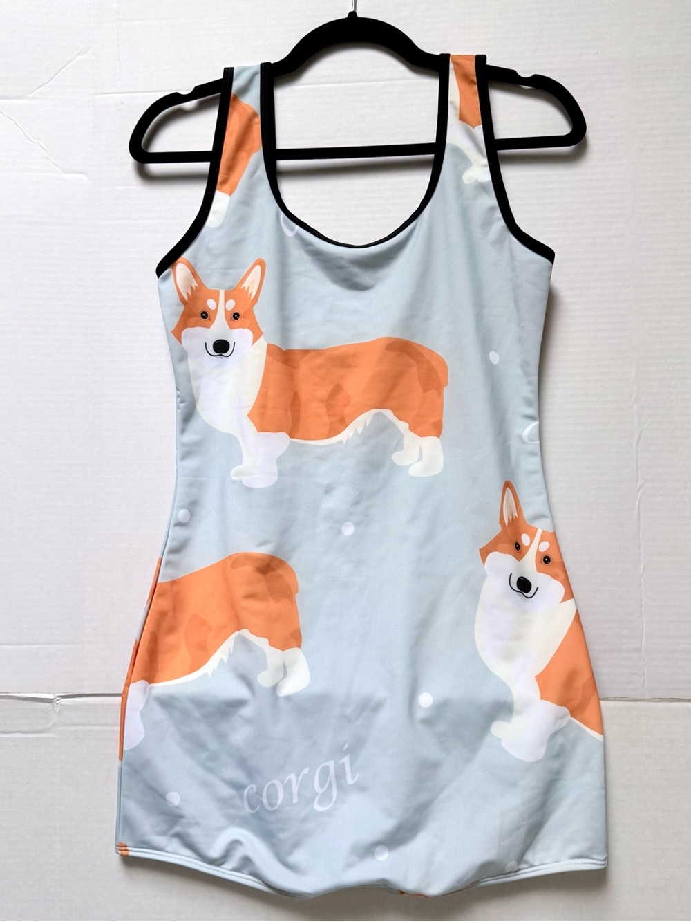 CORGI SWIMSUIT ONE PIECE ROMPER TANK STRAP BOYLEG BATHING SUIT SIZE LARGE NWOT